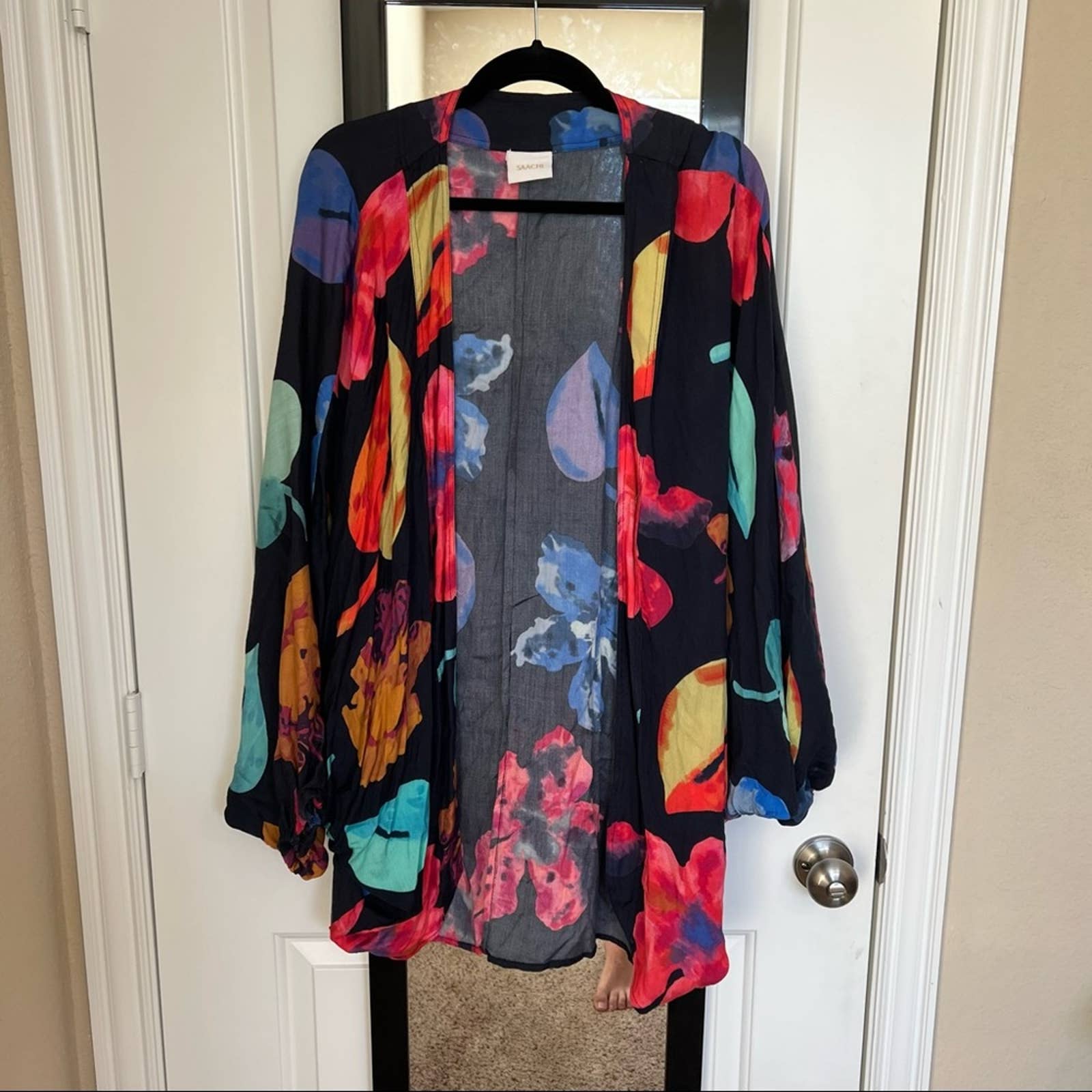 747 Anthropologie Saachi Floral Cardigan
